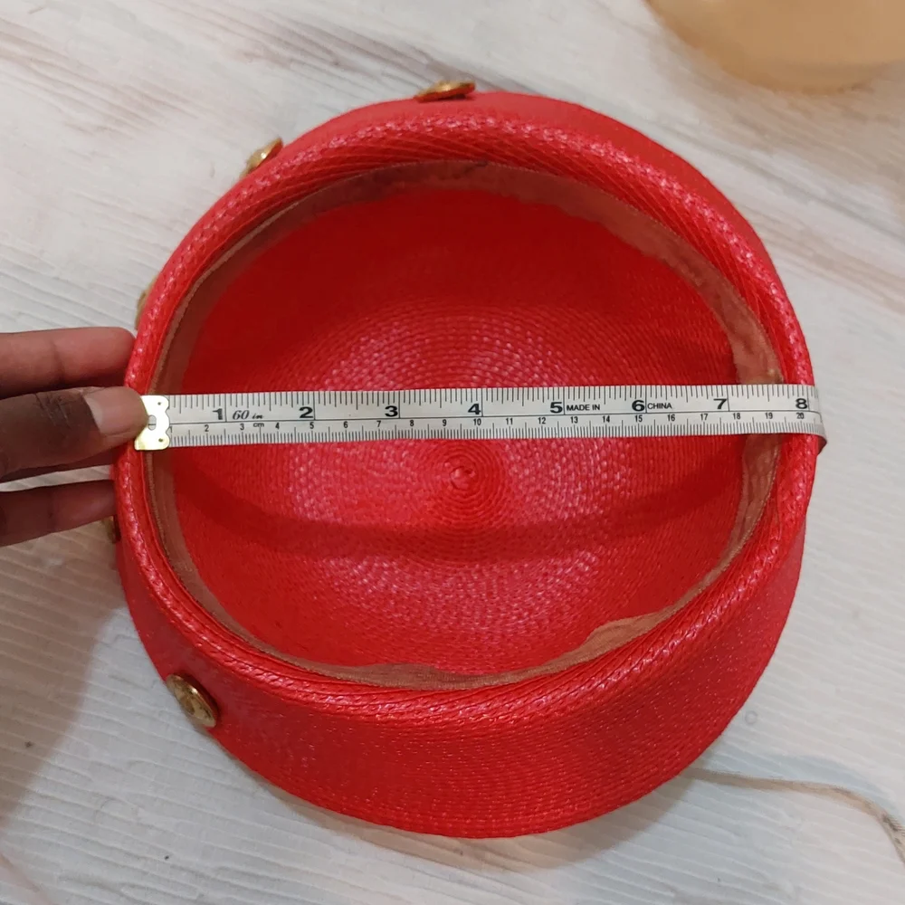 Vintage Red Beret with Gold Medallion Accents - Women Accessories - Picture 12 of 14